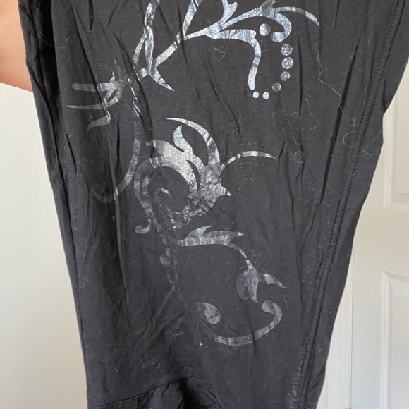 MEETING Draped Front Racer Bach Hooded Tank with Kangaroo Pocket - Picture 11 of 12